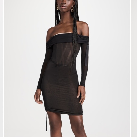 DION LEE HOISERY GATHER DRESS ORG. $1,535 ( read description) - Picture 2 of 9
